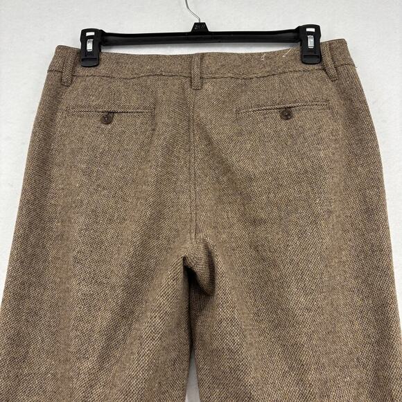 Eddie Bauer Trouser Pants Womens Size 12 Brown Wool Blend Vashon Fit Stretch - Picture 8 of 12